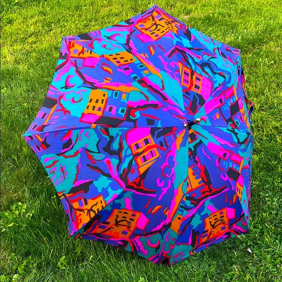 Mespo New York vintage Vibrant Abstract Pattern Umbrella - Picture 1 of 3